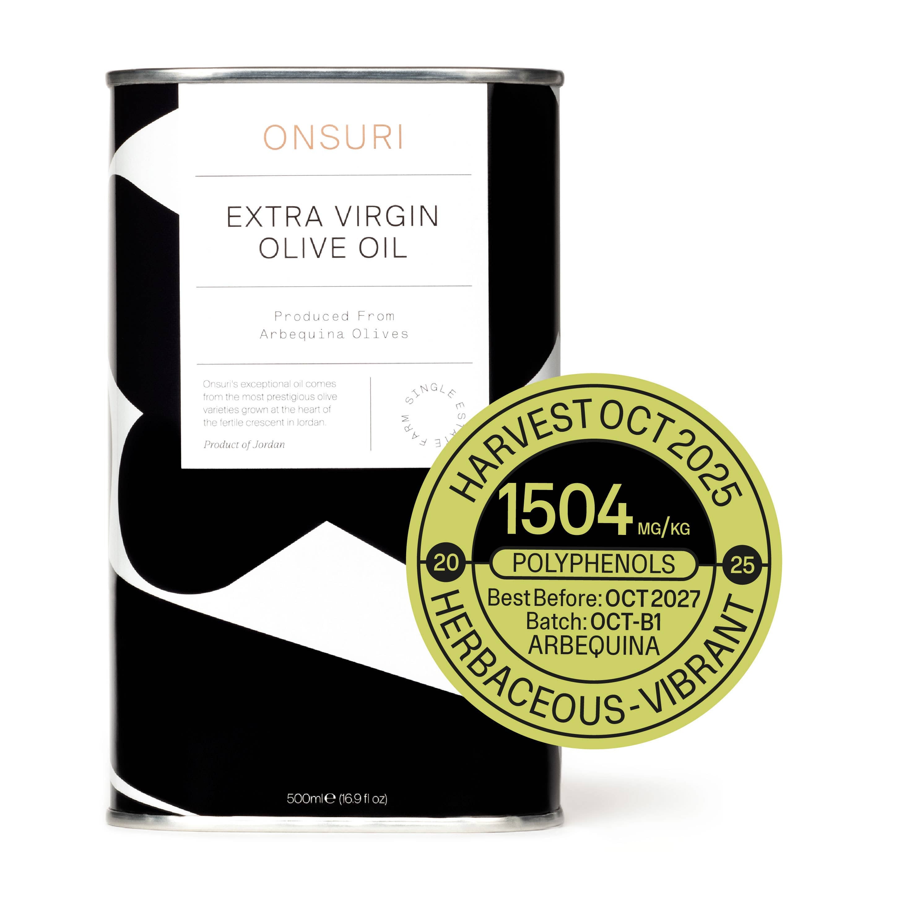 Arbequina 500ml - ONSURI Extra Virgin Olive Oil Olives&Oils